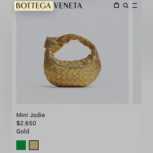 Bottega mini Jodi in gold used no signs of use